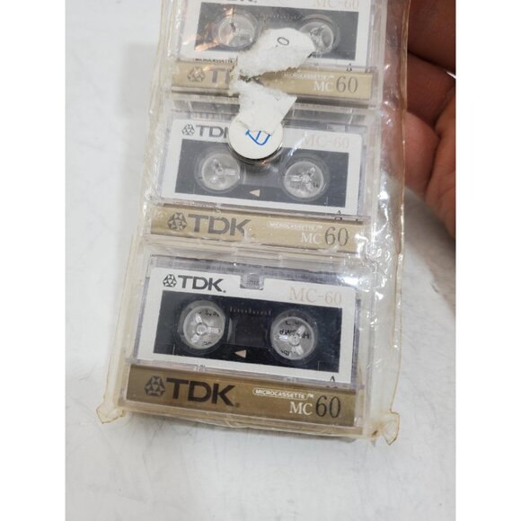Vintage mini cassettes TDK MC60 3pcs NEW. Dictaphone Mini Cassette - Picture 2 of 10